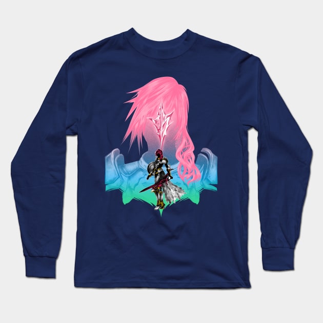 Lightning of FFXIII Long Sleeve T-Shirt by SourKrispop